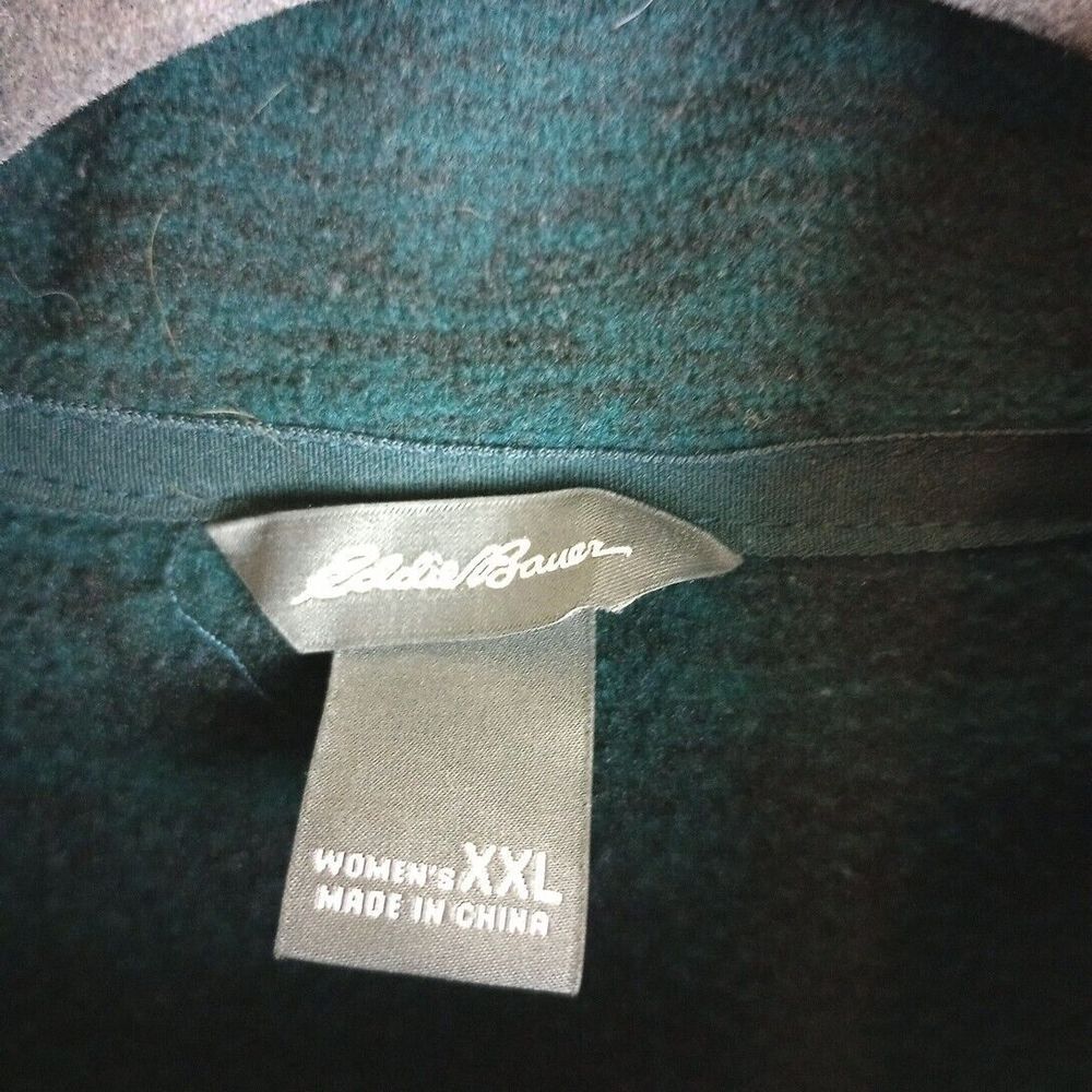 Eddie Bauer Fleece Pullover Shirt Jacket Womens XXL Venture Heather Green - Picture 4 of 8